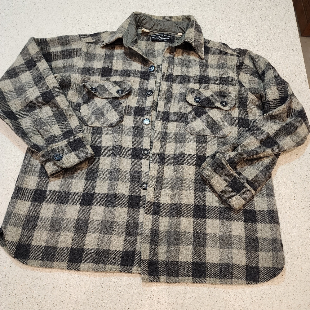 Vintage Norm Thompson "Escape From The Ordinary" Wool Blend Plaid Shirt - XL